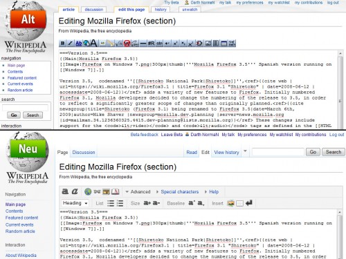 Ein aufgeräumter und deutlich verbesserter Rich-Text-Editor im Einsatz.