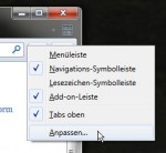 Toolbars anpassen