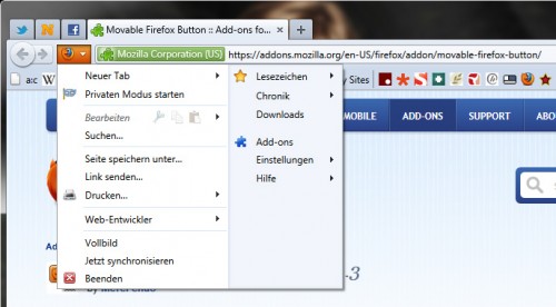 Movable Firefox Button