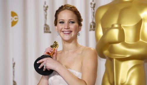 Jennifer Lawrence als frische Oscargewinnerin